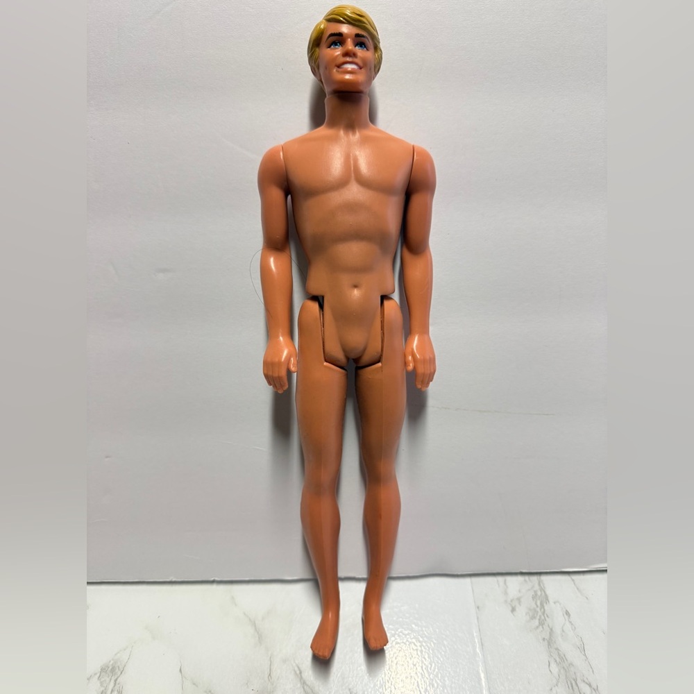 Vintage Ken Doll by Mattel Malasia Blond painted on‎ Hair 12" tall
